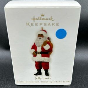 New in box never opened Hallmark Keepsake African American Jolly Santa ornament